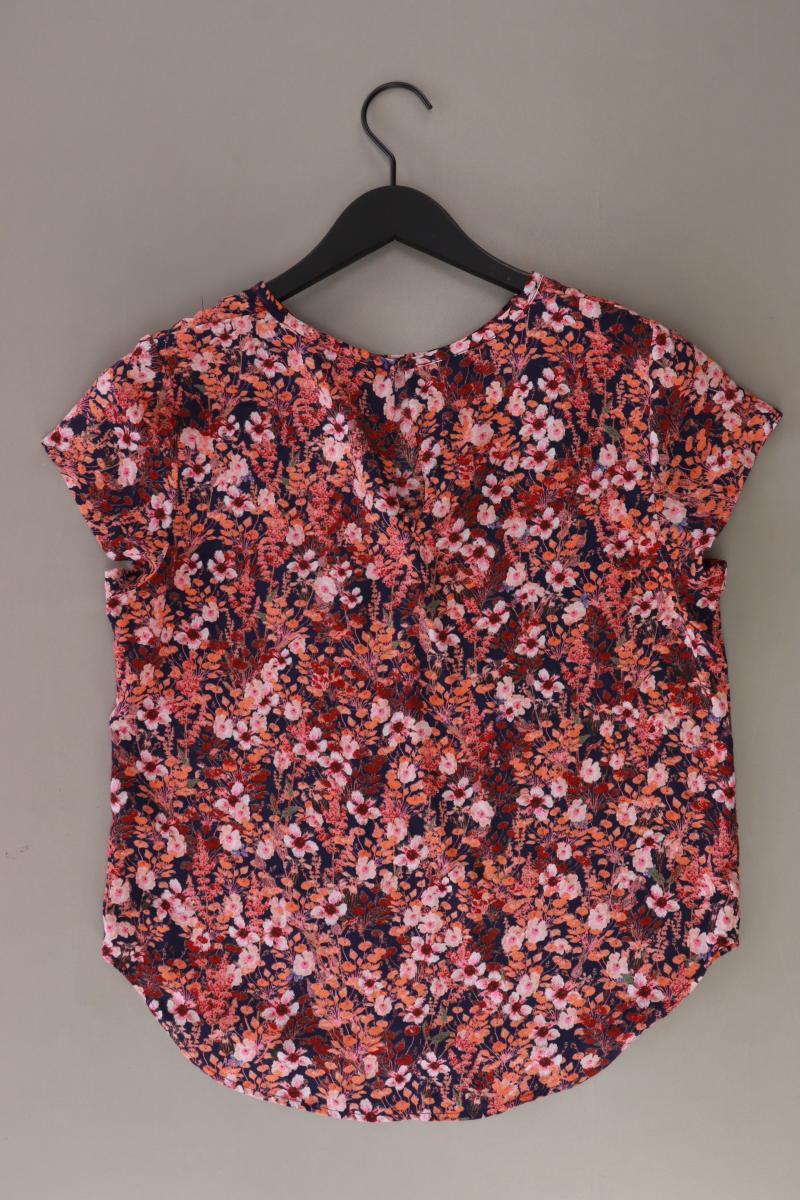 H&M Bluse Gr. 38 mit Blumenmuster Kurzarm pink aus Polyester