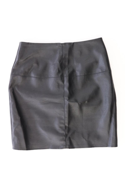 MISSGUIDED Kunstlederrock Gr. 36 schwarz aus Polyester