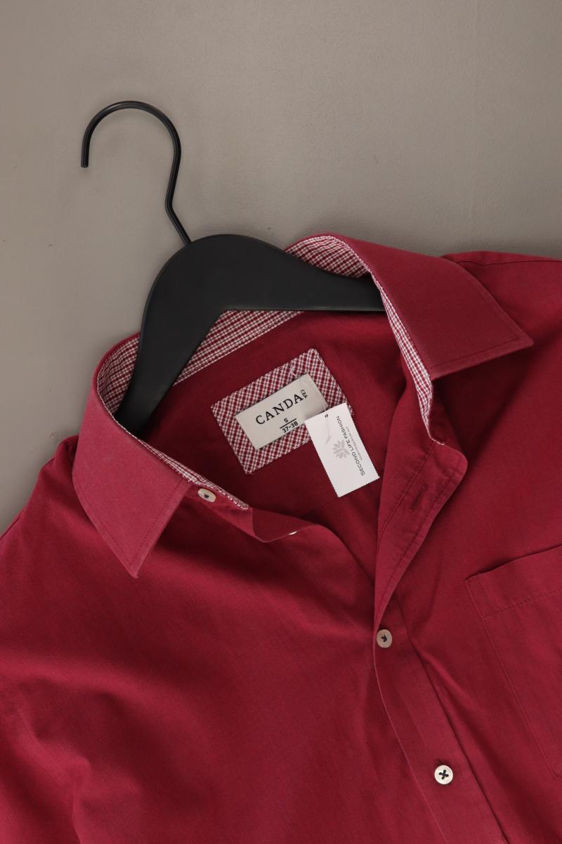 C&A Kurzarmhemd für Herren Gr. Hemdgröße 37/38 rot aus Baumwolle