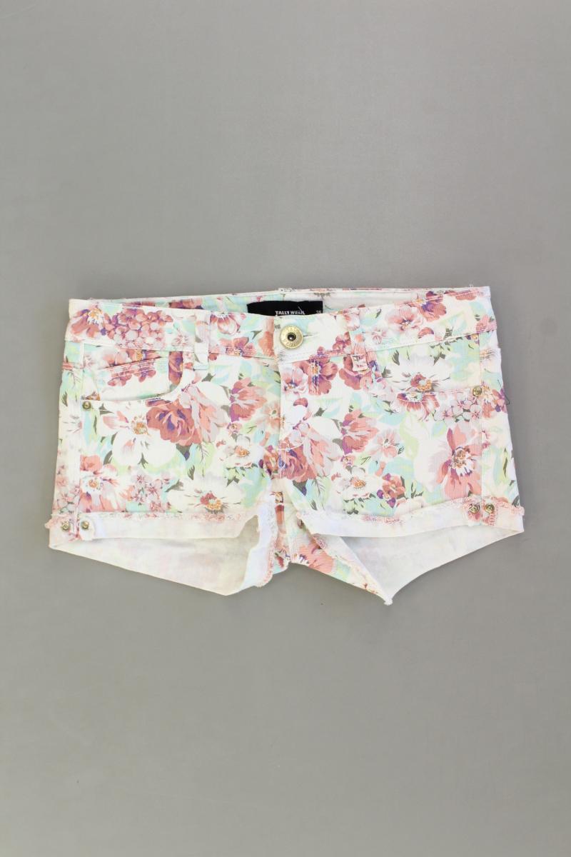 tally weijl Shorts Gr. 36 mit Blumenmuster mehrfarbig aus Baumwolle