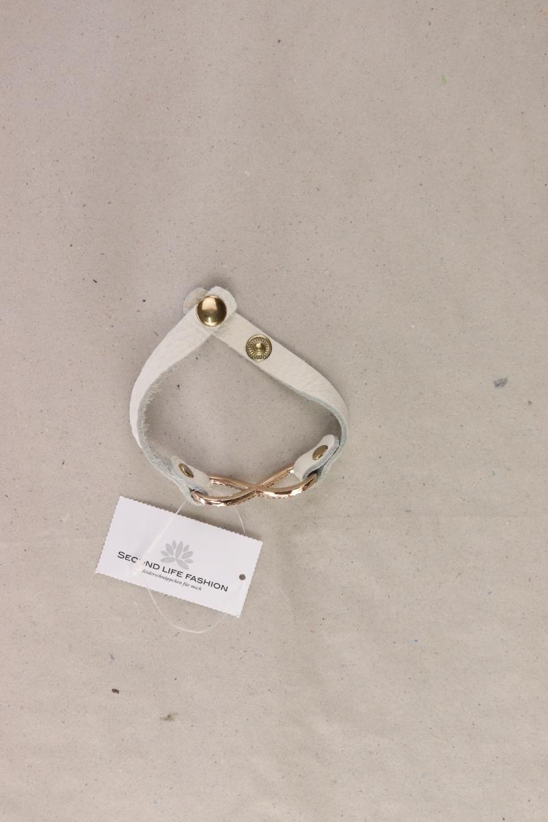 Armband mit Unendlichkeitszeichen weiß