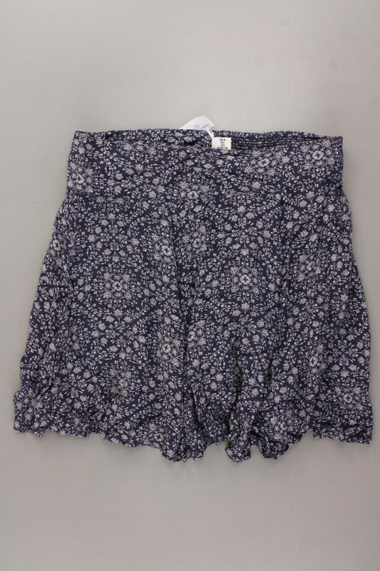 H&M L.O.G.G. Rock Gr. 38 mit Blumenmuster blau aus Baumwolle