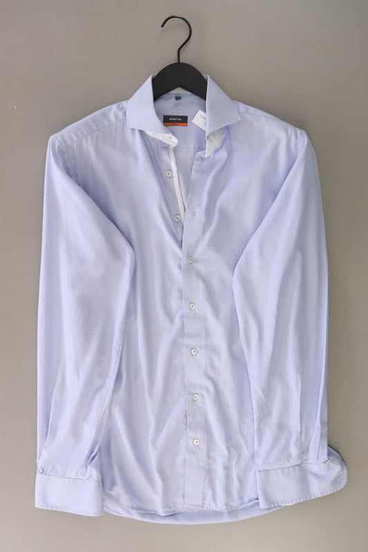 Eterna Langarmhemd für Herren Gr. Hemdgröße 40 blau aus Baumwolle