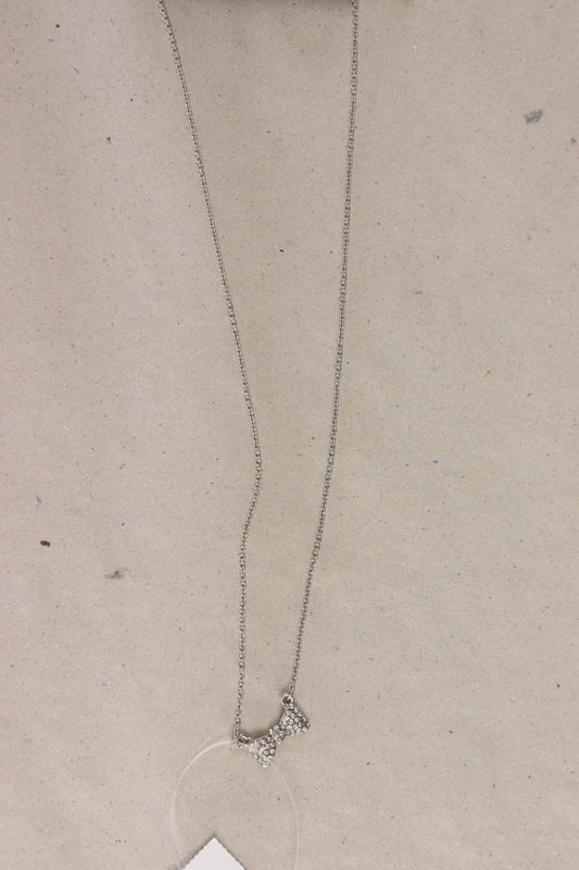 forever 21 Halskette mit Schleifenanhänge neu mit Etikett silber
