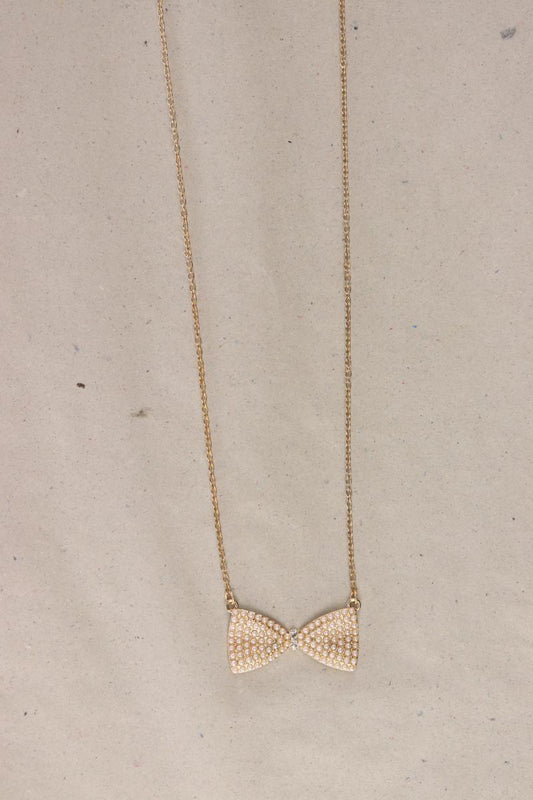 forever 21 Halskette mit Schleifenanhänger neu mit Etikett gold