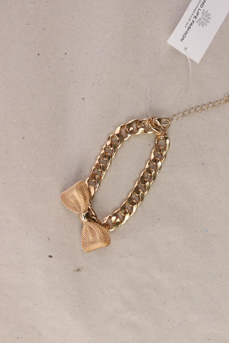 Armbamd mit Schleifenanhänger gold