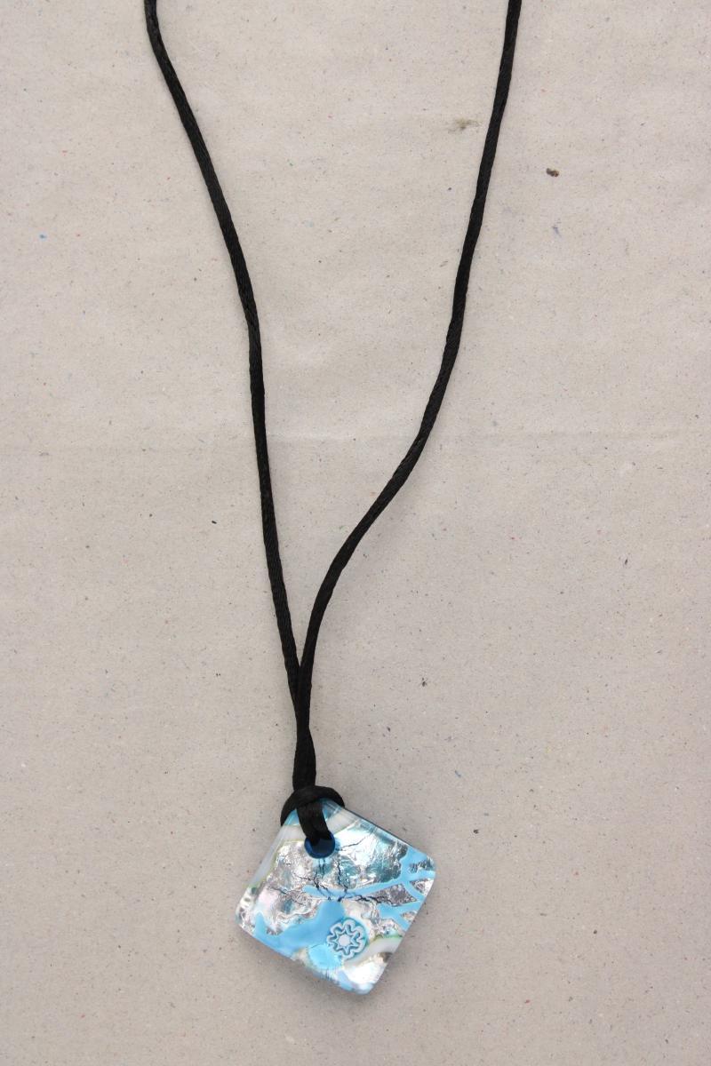 Halskette mit Muranoglas blau