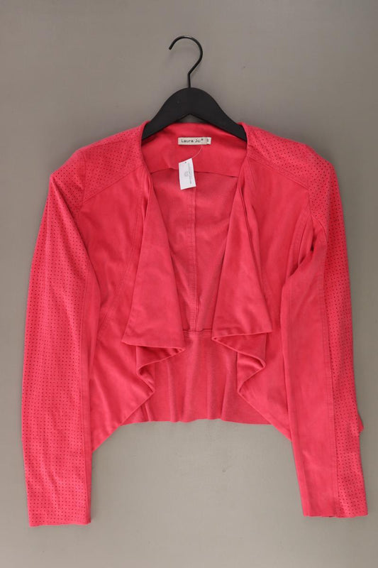 Laura Jo Cardigan in Wildlederoptik Gr. S Langarm pink aus Polyester