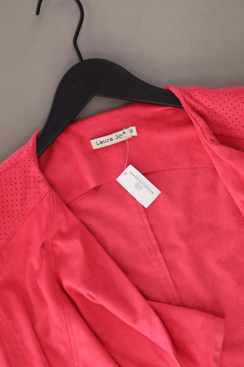 Laura Jo Cardigan in Wildlederoptik Gr. S Langarm pink aus Polyester