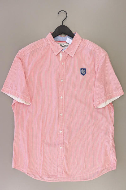 Mexx Kurzarmhemd für Herren Gr. XL gestreift orange aus Baumwolle