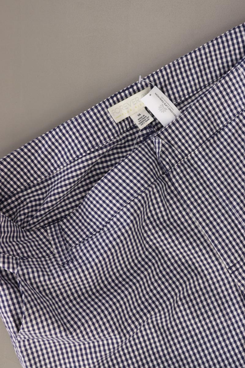 forever 21 Stoffhose Gr. US 14 (XL) kariert neu mit Etikett blau aus Baumwolle