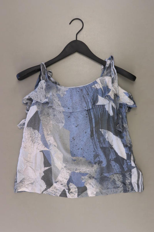 next Rüschenbluse Gr. UK 8 (XS) Träger blau aus Viskose