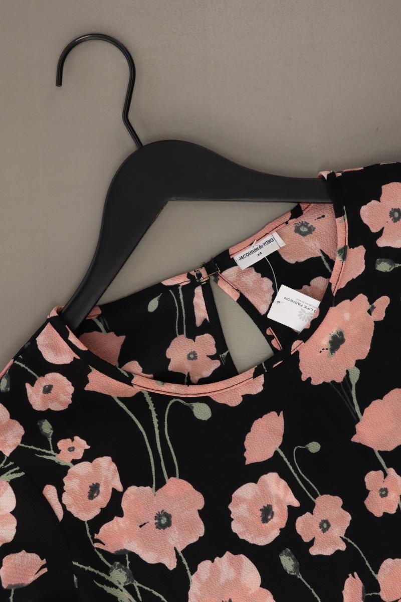 Jacqueline de Yong Schluppenbluse Gr. 34 mit Blumenmuster Langarm mehrfarbig