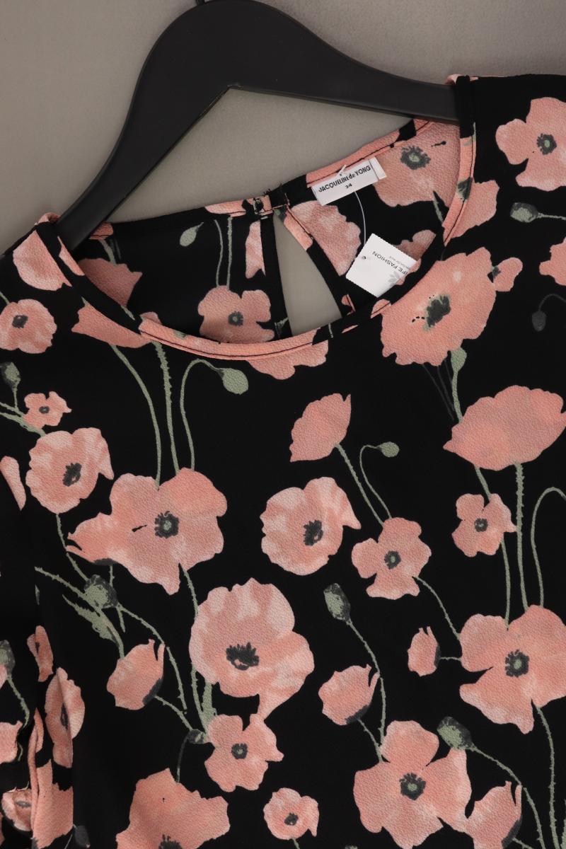 Jacqueline de Yong Schluppenbluse Gr. 34 mit Blumenmuster Langarm mehrfarbig