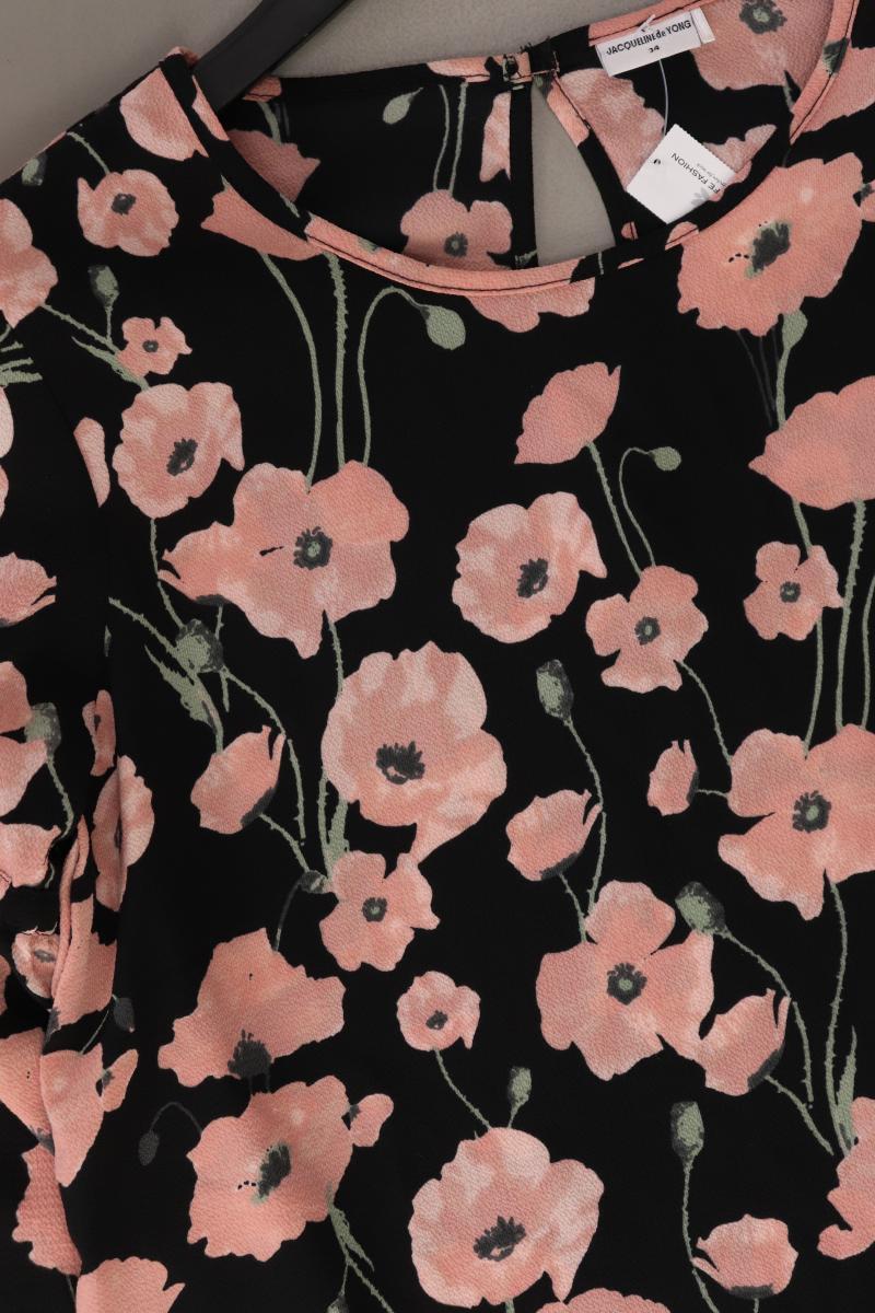 Jacqueline de Yong Schluppenbluse Gr. 34 mit Blumenmuster Langarm mehrfarbig