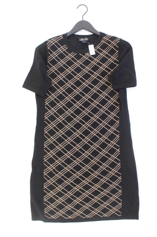 Kurzarmkleid Gr. M/L kariert schwarz aus Viskose