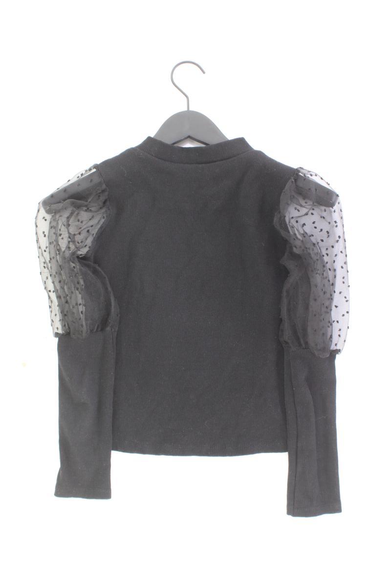 Longsleeve-Shirt Gr. S gepunktet Langarm schwarz aus Baumwolle