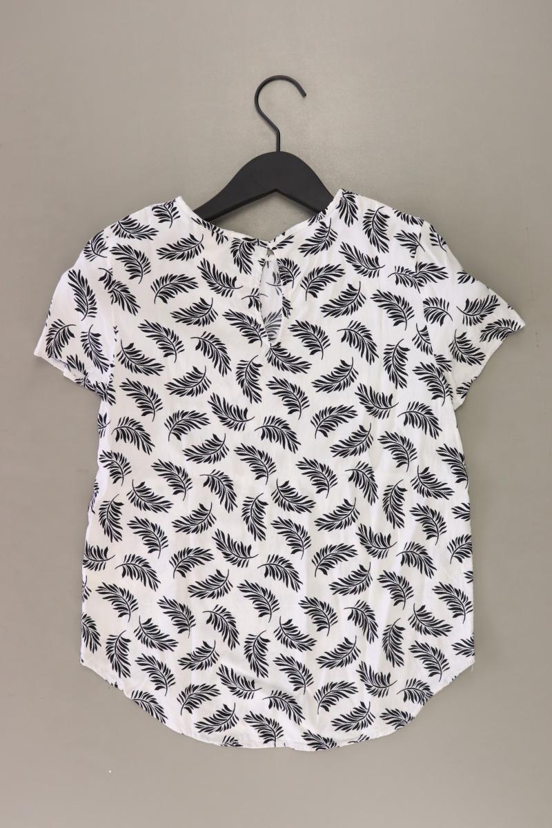 H&M Kurzarmbluse Gr. 36 weiß aus Viskose
