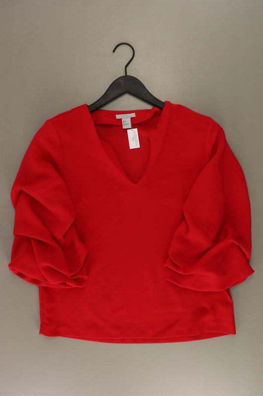 H&M Bluse Gr. 36 3/4 Ärmel rot aus Polyester