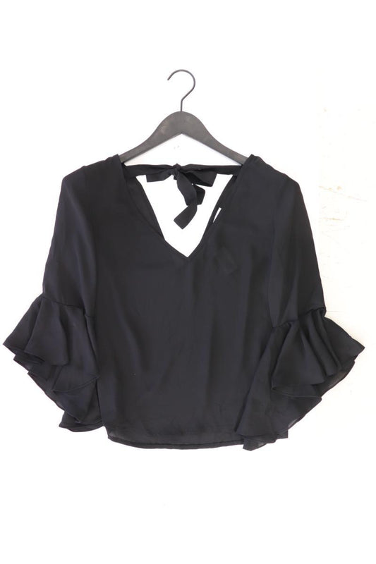 NA-KD Bluse mit weiten Ärmeln Gr. 32 3/4 Ärmel schwarz aus Polyester