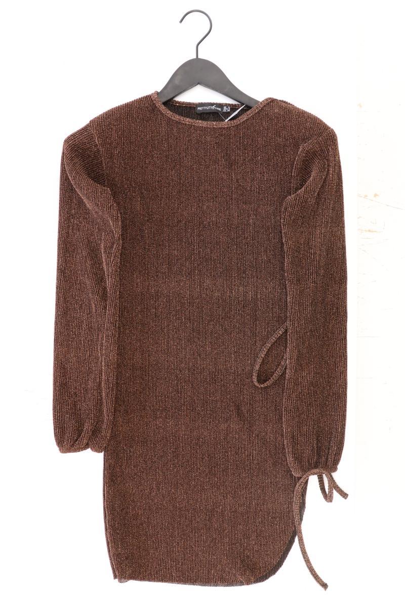 Prettylittlething Schlauchkleid Gr. 36 Langarm gold aus Polyester