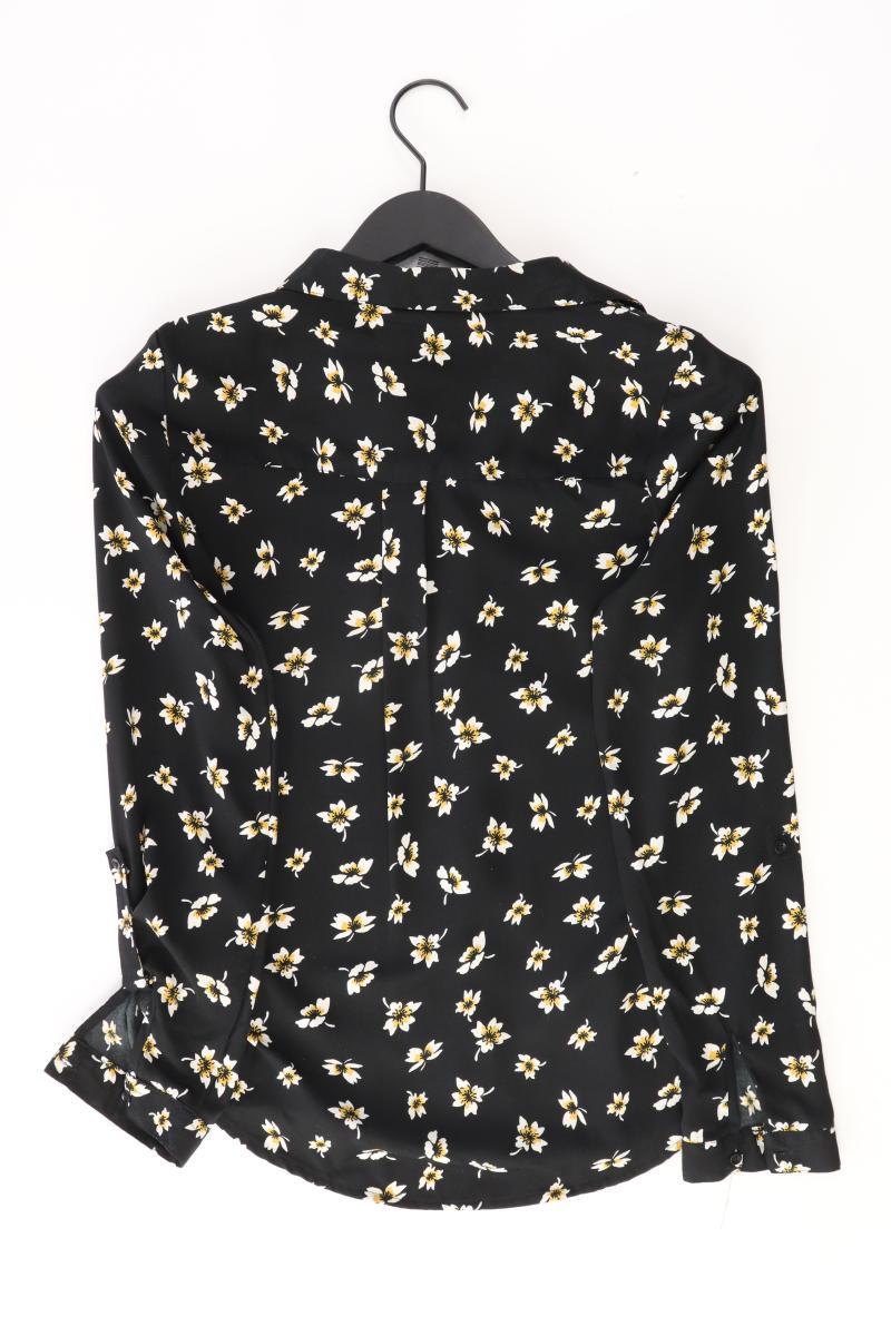 Tally Weijl Bluse Gr. S mit Blumenmuster Langarm schwarz aus Polyester
