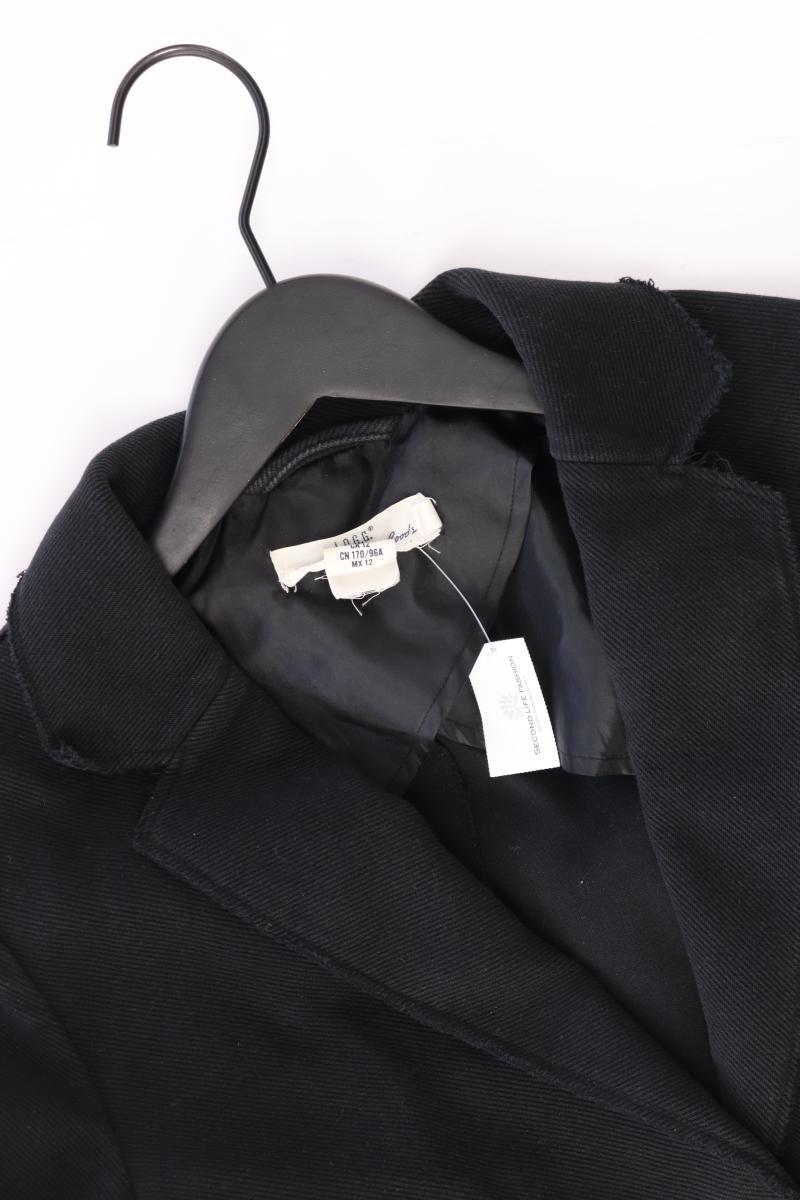 H&M L.O.G.G. Blazer Gr. 42 schwarz aus Baumwolle