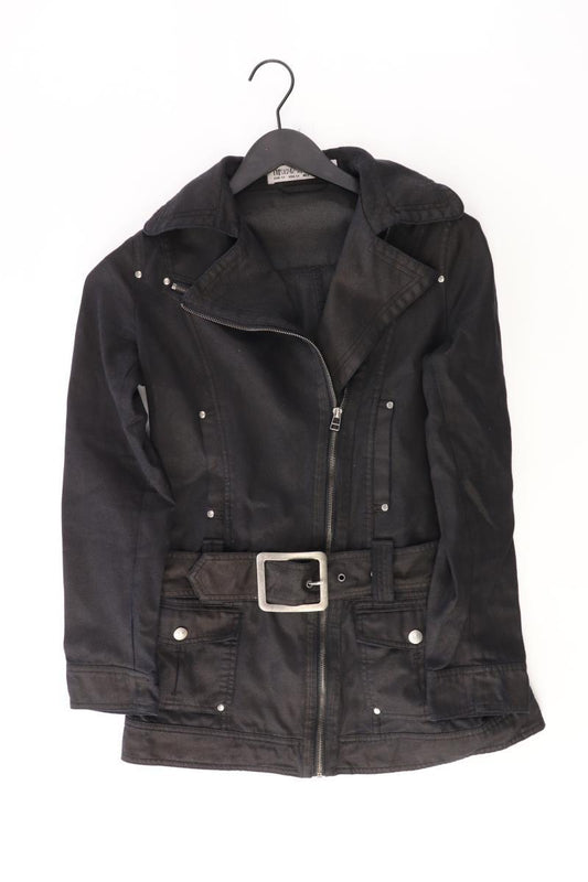 TRF Zara Übergangsjacke Gr. M mit Gürtel grau aus Polyester