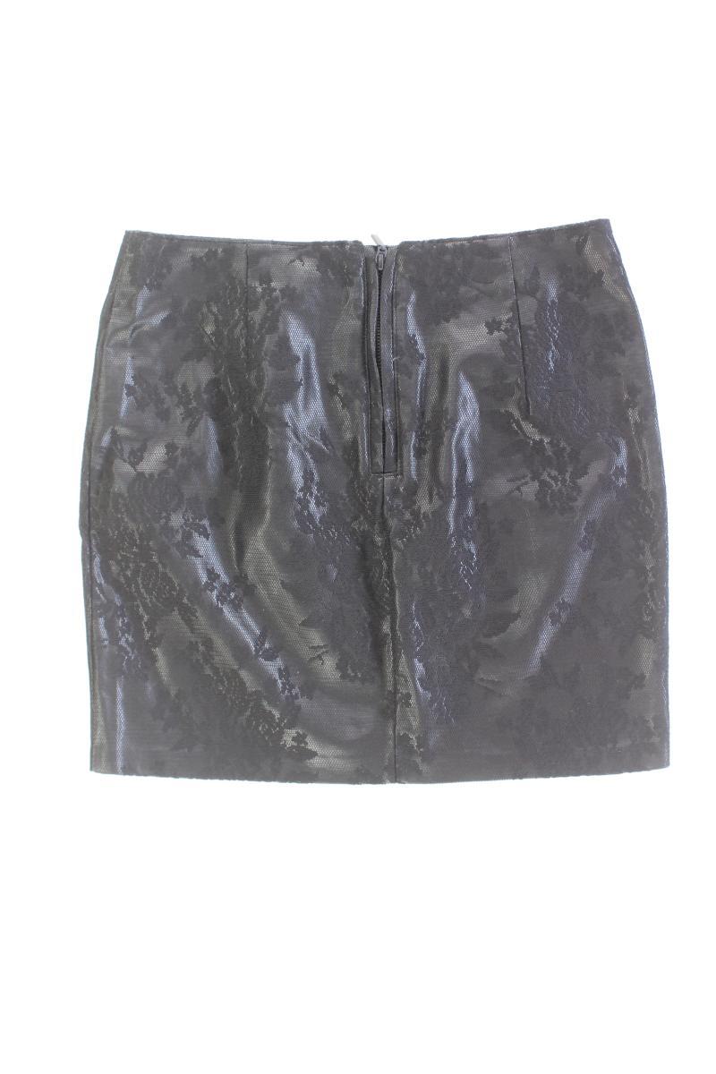 Amisu Rock Gr. 36 mit Blumenmuster schwarz aus Polyester