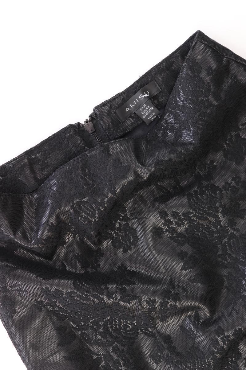 Amisu Rock Gr. 36 mit Blumenmuster schwarz aus Polyester