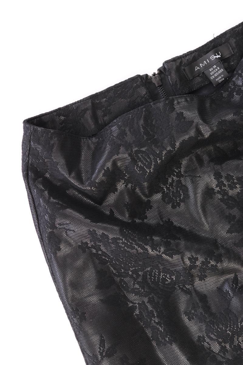 Amisu Rock Gr. 36 mit Blumenmuster schwarz aus Polyester