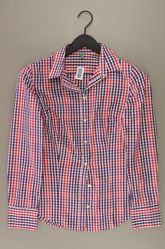 Benetton Karobluse Gr. S kariert Langarm mehrfarbig aus Baumwolle