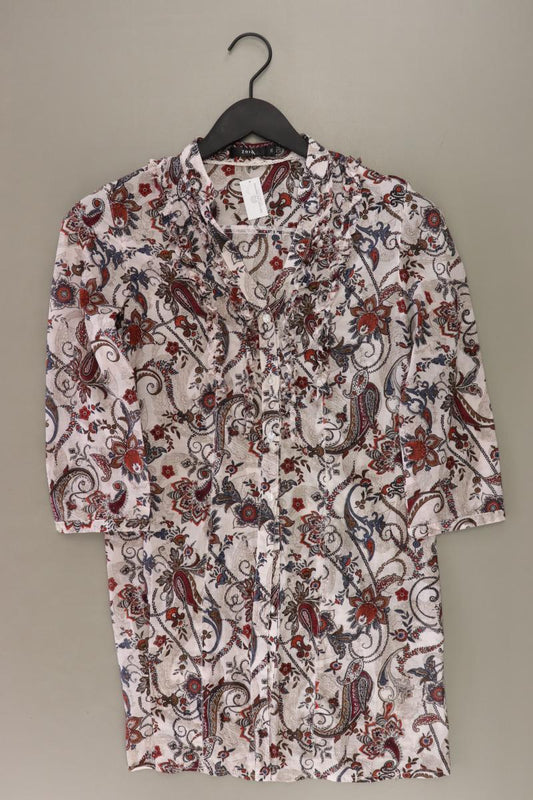 Zero Classic Bluse Gr. 36 mit Paisleymuster 3/4 Ärmel rot aus Viskose