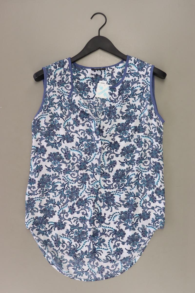 Ärmellose Bluse Gr. 38 mit Paisleymuster neu mit Etikett blau aus Polyester
