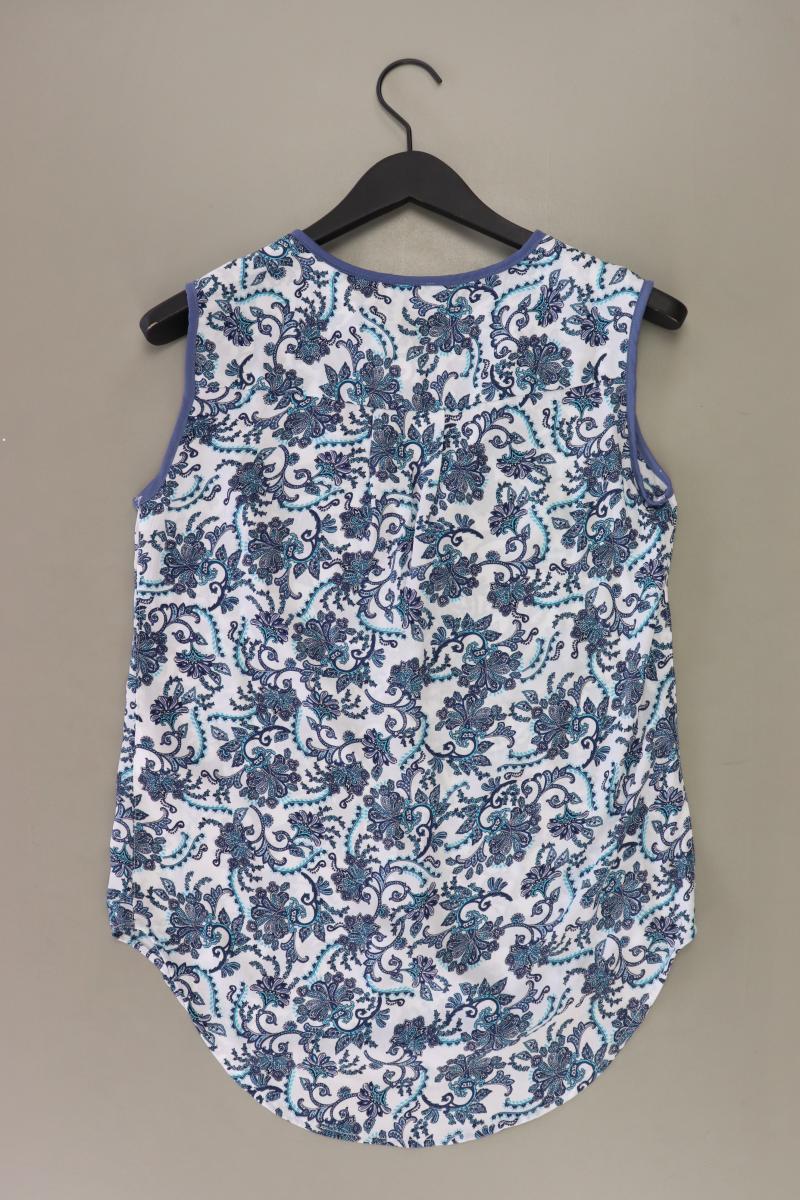 Ärmellose Bluse Gr. 38 mit Paisleymuster neu mit Etikett blau aus Polyester