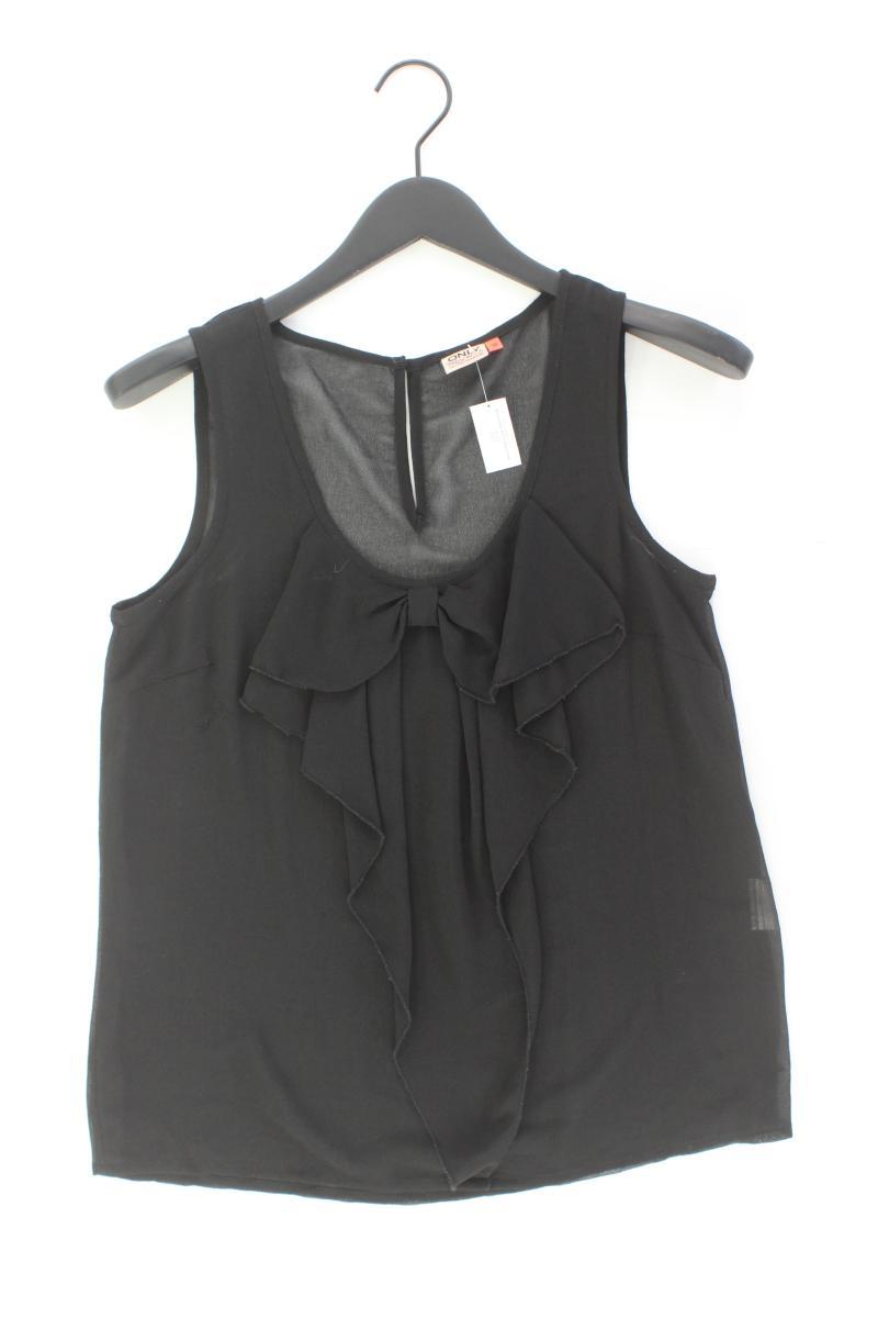 Only Schluppenbluse Gr. 38 Ärmellos schwarz