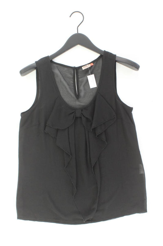 Only Schluppenbluse Gr. 38 Ärmellos schwarz
