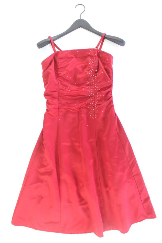 Abendkleid Gr. 36 Träger rot aus Polyester