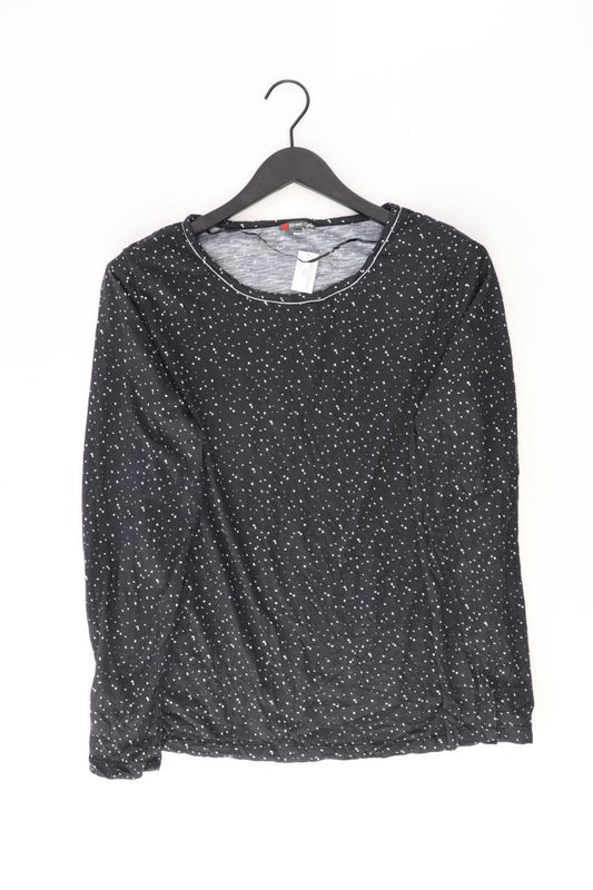 Street One Longsleeve-Shirt Gr. 40 gepunktet Langarm schwarz aus Polyester
