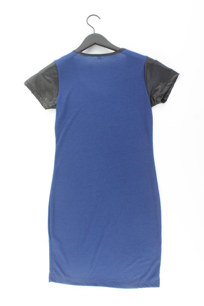 Stretchkleid Gr. 36 Kurzarm blau aus Polyester