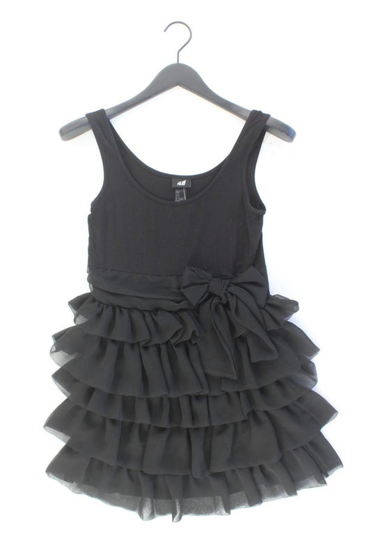 H&M Chiffonkleid Gr. S Träger schwarz aus Viskose