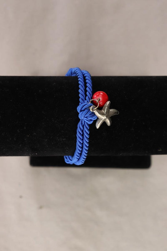 Armband mit Seesternanhänger blau