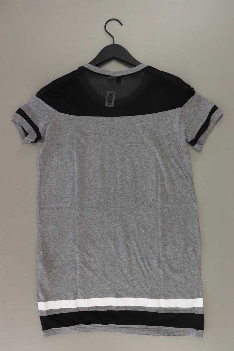 H&M Jerseykleid Gr. 40 Kurzarm grau aus Baumwolle