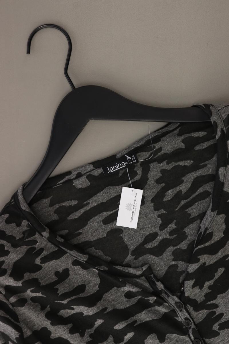 Janina Langarmshirt Gr. 46 camouflage 3/4 Ärmel grau aus Baumwolle