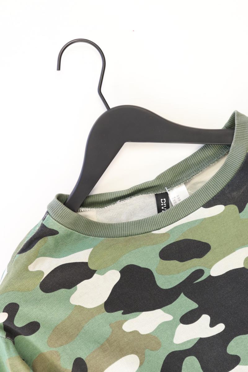 H&M Langarmpullover Gr. XS camouflage olivgrün aus Baumwolle