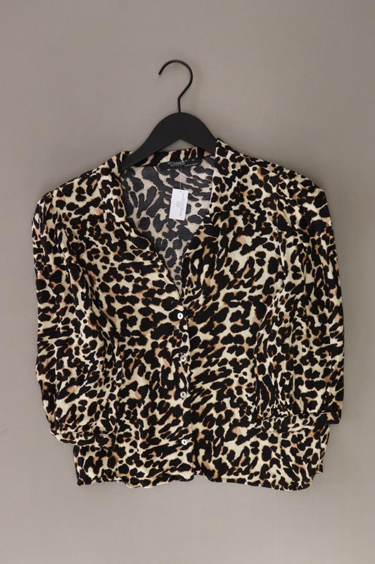 First Chance Collection Bluse Gr. S mit Tierdruck 3/4 Ärmel braun aus Viskose