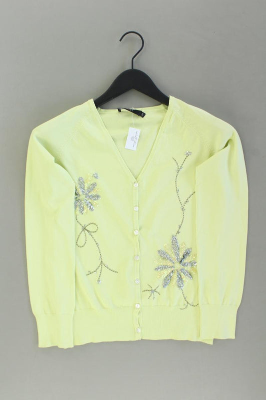 AUST Strickjacke Gr. S Langarm mit Pailletten grün aus Viskose