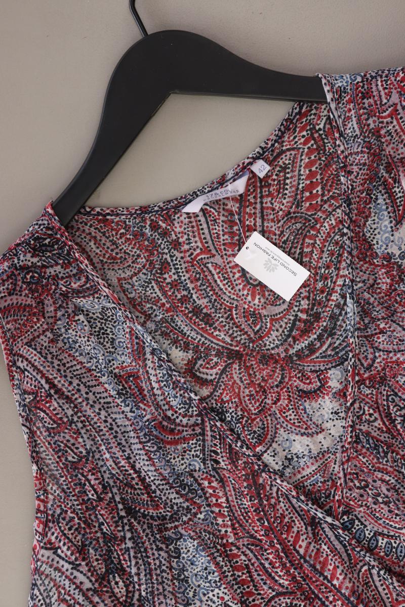 17&Co. Bluse Gr. 42 mit Paisleymuster Ärmellos mehrfarbig aus Polyester