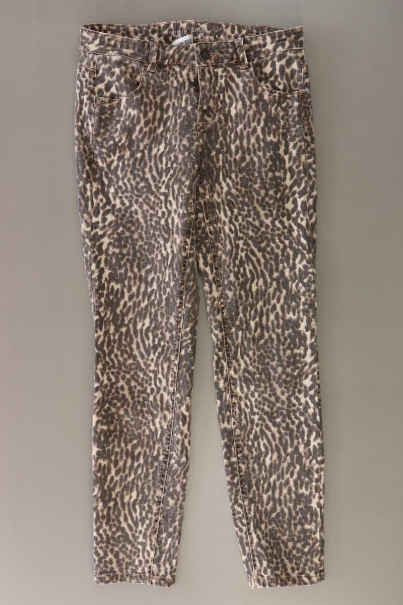Taifun Five-Pocket-Hose Gr. 34 mit Tierdruck neuwertig braun aus Baumwolle