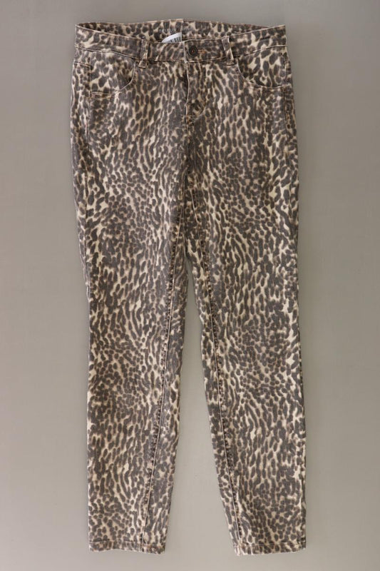 Taifun Five-Pocket-Hose Gr. 34 mit Tierdruck neuwertig braun aus Baumwolle